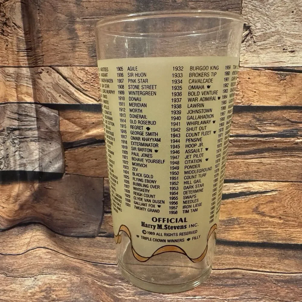1989 Kentucky Derby Souvenir Churchill Downs Mint Julep Glass 115th Running